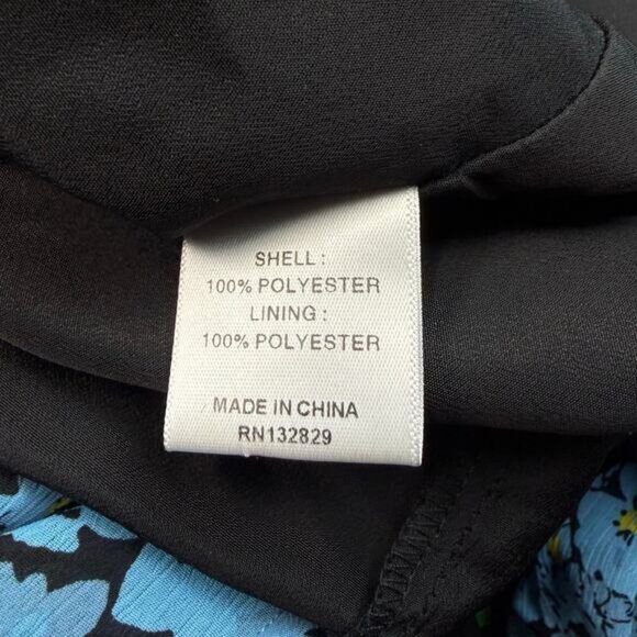 L'Academie Nicoletta Mini Dress in Blue Floral - Picture 7 of 8